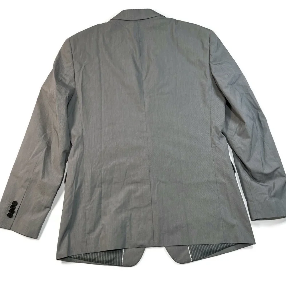 Banana Republic Men 40R Blazer Gray Sport Coat Suit Jacket Italian Marzotto Wool